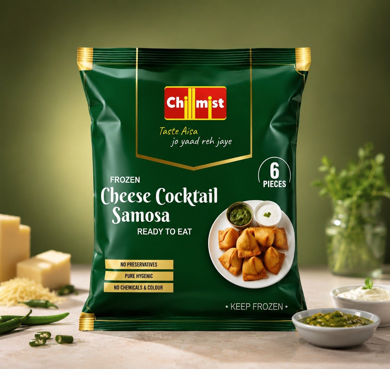 Cheese Cocktail Samosa